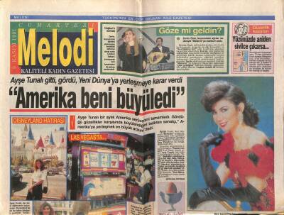 Sabah Gazetesi Melodi Eki 9 Kasım 1991 - Ayşe Tunalı,Amerika Beni Büyüledi GZ75311 - 1