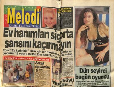 Sabah Gazetesi Melodi Eki 9 Nisan 1990 - Gül Aydın,Dün Seyirci Bugün Oyuncu GZ75273 - 1