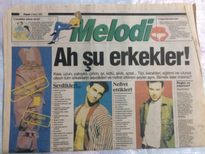 Sabah Gazetesi Melodi Eki 9 Nisan 1995 - Ah Şu Erkekler! - GZ21397 - 1