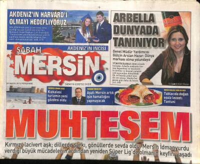 Sabah Gazetesi Mersin Eki 29 Mayıs 2014 - Arbella Dünyada Tanınıyor GZ117064 - 1