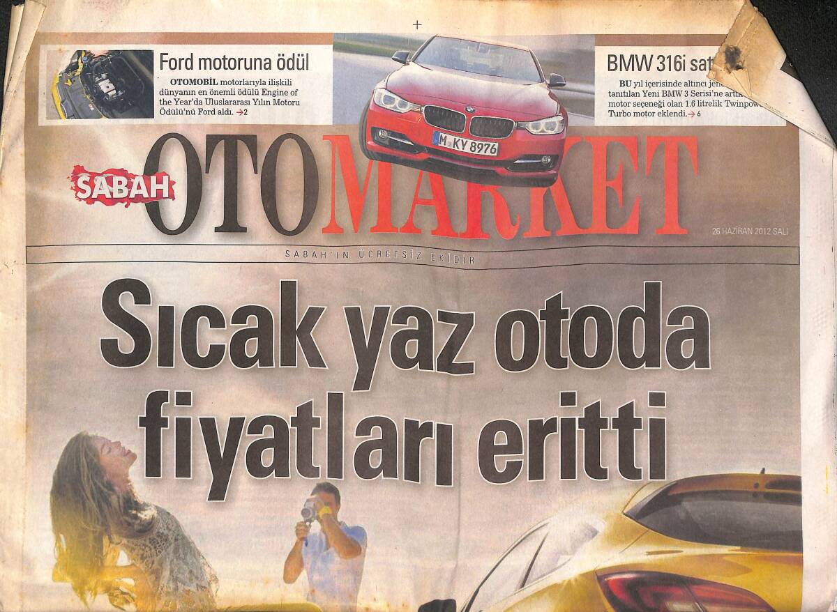 Sabah Gazetesi Oto Market Eki 26 Haziran 2012 - Mercedes AMG 45 Yaşında - Yeni BMW 316i Satışa Sunuldu GZ134992 - 1