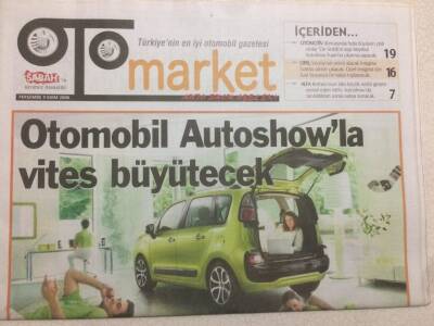 Sabah Gazetesi Oto Market Eki 9 Ekim 2008 - Otomobil Autoshowla Vites Büyütecek GZ47138 - 1