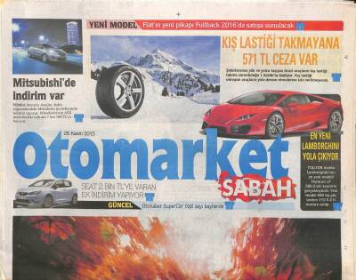 Sabah Gazetesi Otomarket Eki 26 Kasım 2015 - Kiada Yılın Son Fırsatları - Volvodan V40a Özel Kampanya GZ113208 - 1