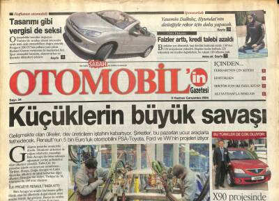 Sabah Gazetesi Otomobil Eki 9 Haziran 2004 - Küçüklerin Büyük Savaşı GZ97259 - 1