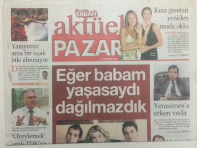 Sabah Gazetesi Pazar Aktüel Eki 24 Temmuz 2005 - Zeynep ÖzalBabam Yaşasaydı Dağılmazdık GZ24218 - 1