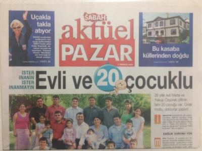 Sabah Gazetesi Pazar Aktüel Eki 3 Temmuz 2005 - Evli Ve 20 Çocuklu GZ24223 - 1