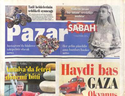 Sabah Gazetesi Pazar Eki 1 Haziran 2014 - İlk Kürtçe Polisiye Roman Tevn Yazıldı GZ119543 - 1
