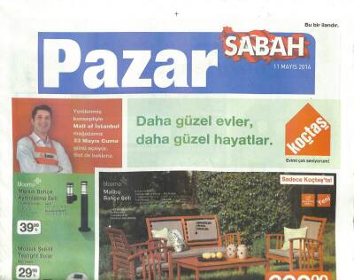 Sabah Gazetesi Pazar Eki 11 Mayıs 2014 - Yönetmen Osman Sınav Aykırı Olmayı Seviyorum GZ107315 - 1