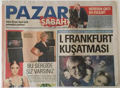 Sabah Gazetesi Pazar Eki 12 Ekim 2008 - 1. Frankurtu Onurlandırmaya Hazır 1.Frankfurt Kuşatması GZ22954 - 1