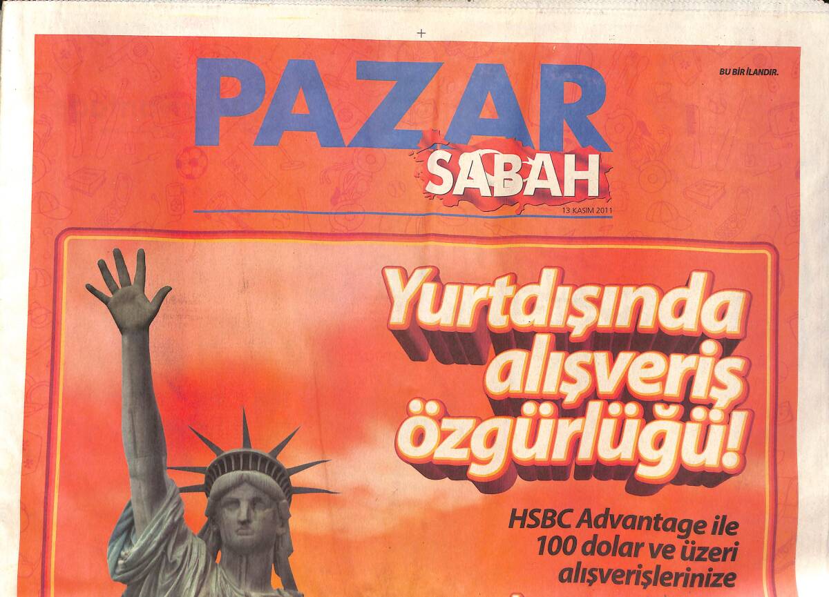 Sabah Gazetesi Pazar Eki 13 Kasım 2011 - İstanbul Depremi , Türkiye'nin Geleceğini Karartır GZ134903 - 1