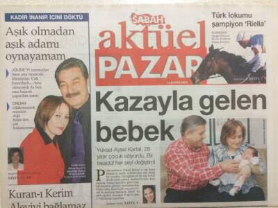 Sabah Gazetesi Pazar Eki 13 Şubat 2005 - Kadir İnanır,Aşık Olmadan Aşık Adamı Oynayamam GZ32709 - 1