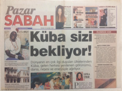 Sabah Gazetesi Pazar Eki 14 Kasım 1999 - Küba Sizi Bekliyor GZ24212 - 1
