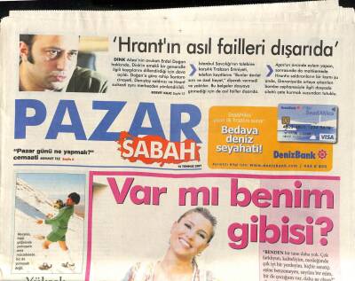 Sabah Gazetesi Pazar Eki 15 Temmuz 2007 - Gülben Ergen Var Mı Benim Gibisi ? GZ80152 - 1
