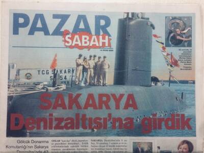 Sabah Gazetesi Pazar Eki 16 Ekim 2005 - Sakarya Denizaltısına Girdik GZ47641 - 1