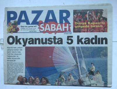 Sabah Gazetesi Pazar Eki 18 Eylül 2005 - Okyanusta 5 Kadın GZ8585 - 1