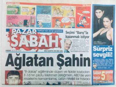 Sabah Gazetesi Pazar Eki 18 Ocak 2004 - Ağlatan Şahin, Sürpriz Sevgili GZ43279 - 1