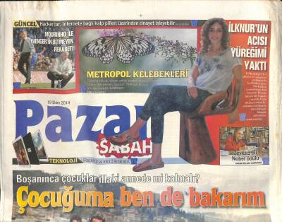 Sabah Gazetesi Pazar Eki 19 Ekim 2014 - İspanyol Ateşi Penelope - Lüfer Sadece Bir Balık Değildir GZ116457 - 1