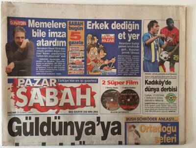 Sabah Gazetesi Pazar Eki 19 Eylül 2004 - Kadıköyde Dünya Derbisi , RTÜKün Uyarısına Yargıdan Dur GZ20758 - 1
