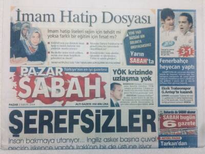 Sabah Gazetesi Pazar Eki - 2 Mayıs 2004 - İmam Hatip Dosyası GZ46788 - 1
