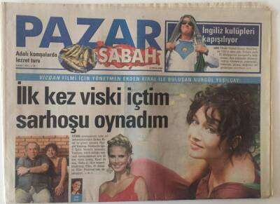 Sabah Gazetesi Pazar Eki 21 Eylül 2008 - Vicdan Filmi İçin Yönetmen Erden Kıral İle Buluşan Nurgül Yeşilçay Şirin Severe Konuştu GZ22408 - 1