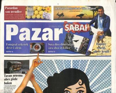 Sabah Gazetesi Pazar Eki 21 Eylül 2014 - Esquire Erkeği,Şık Ve Kentli - Selçuk İnan Derdim Var ! GZ105887 - 1