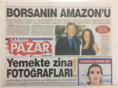 Sabah Gazetesi Pazar Eki 23 Aralık 2001 - Müjde Ar Fatih Terimle Aşk Yaşasam Bugün İnkar Etmem GZ24215 - 1