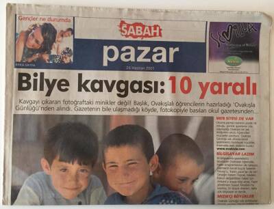 Sabah Gazetesi Pazar Eki 24 Haziran 2001 - Yaz Popçusu İzel Bebek Albümüyle Geri Döndü , Bilye Kavgası 10 Yaralı GZ20823 - 1