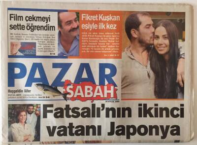 Sabah Gazetesi Pazar Eki 25 Eylül 2005 - Fatsalının İkinci Vatanı Japonya , Yılmaz Erdoğan Film Çekmeyi Sette Öğrendim GZ20774 - 1