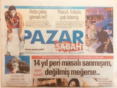 Sabah Gazetesi Pazar Eki 25 Nisan 2010 - Defne Samyeli 14 Yıl Peri Masalı Sanmışım Değilmiş Meğerse GZ40276 - 1