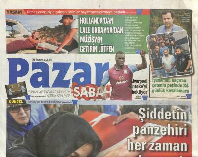 Sabah Gazetesi Pazar Eki 26 Temmuz 2015 - Avanzade Mehmed Süleymanın Gizli Kalmış Tarifleri GZ117132 - 1