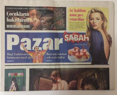 Sabah Gazetesi Pazar Eki 3 Ağustos 2014 - Sinemada Bir Devir Kapanıyor Yeşilçam Çoktan Tarihe Karıştı , Starlar Bir Bir Veda Ediyor GZ20157 - 1