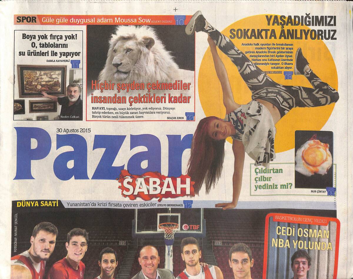Sabah Gazetesi Pazar Eki 30 Ağustos 2015 - 4.5G Hakkında Akıllı Telefon Sahiplerinin Aklı Karışık - Şimdiki Dev Adamlar Çok Şanslı GZ135191 - 1
