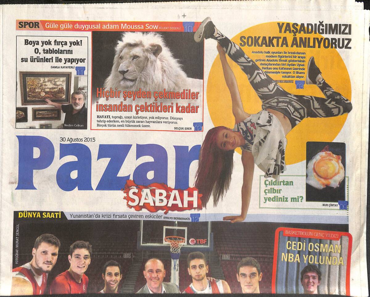 Sabah Gazetesi Pazar Eki 30 Ağustos 2015 - 4.5G Hakkında Akıllı Telefon Sahiplerinin Aklı Karışık - Şimdiki Dev Adamlar Çok Şanslı GZ135230 - 1