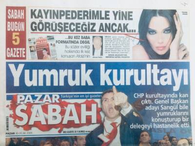 Sabah Gazetesi Pazar Eki 30 Ocak 2005 - Yumruk Kurultayı GZ43277 - 2