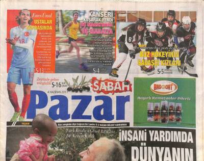 Sabah Gazetesi Pazar Eki 4 Haziran 2017 - Her Şeyiyle Kendine Özgü Londra GZ84383 - 1