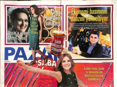 Sabah Gazetesi Pazar Eki 4 Mart 2012 - Eski BJK , Yeni Türkiye Futbol Federasyonu Başkanı Yıldırım Demirören GZ116490 - 1