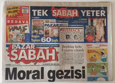 Sabah Gazetesi Pazar Eki 4 Mayıs 2003 - Mecliste AB Günleri Başlıyor GZ22967 - 1