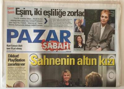 Sabah Gazetesi Pazar Eki 5 Nisan 2009 - Sahnenin Altın Kızı Nevra Serezli GZ20715 - 1