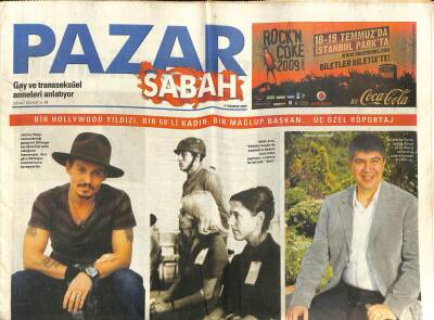 Sabah Gazetesi Pazar Eki 5 Temmuz 2009 - Menderes Türel,Tek Üzüntüm Antalya GZ107594 - 1