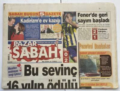 Sabah Gazetesi Pazar Eki 8 Mayıs 2005 - Bu Sevinç 16 Yılın Ödülü GZ60234 - 1