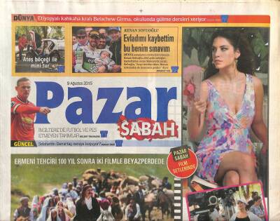 Sabah Gazetesi Pazar Eki 9 Ağustos 2015 - Kenan Sofuoğlu Evladımı Kaybettim Bu Benim Sınavım - Giresundan Halepe Zorlu Bir Yolculuk GZ123300 - 1