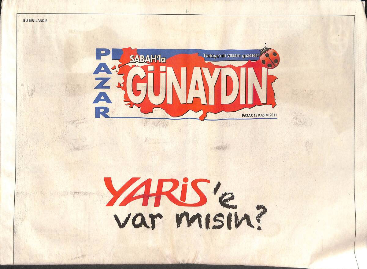 Sabah Gazetesi Pazar Günaydın Eki 13 Kasım 2011 - Levent Kırca Açıkladı - Luc Besson'un Ekibi Mesaide ! GZ134901 - 1