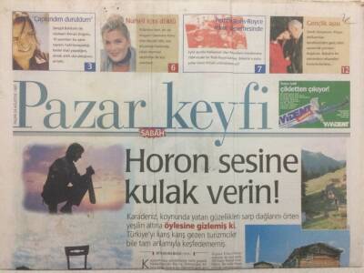 Sabah Gazetesi Pazar Keyfi Eki 24 Ağustos 1997 - Horon Sesine Kulak Verin GZ34109 - 1