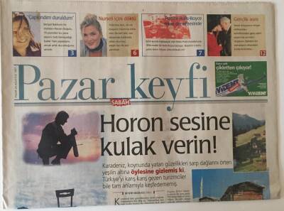 Sabah Gazetesi Pazar Keyfi Eki 24 Ağustos 1997 - Horon Sesine Kulak Verin , Kenan Doğulu Çapkındım Duruldum Diyor GZ22912 - 1