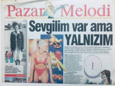 Sabah Gazetesi Pazar Melodi Eki 14 Temmuz 1996 - Sevgilim Var Ama Yalnızım GZ41559 - 1