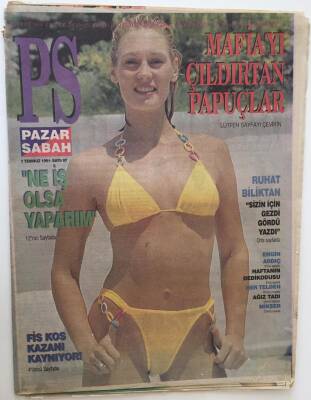 Sabah Gazetesi Pazar Sabah Eki - 7 Temmuz 1991 - Mafyayı Çıldırtan Papuçlar ,Fis Kos Kazanı Kaynıyor GZ43703 - 1
