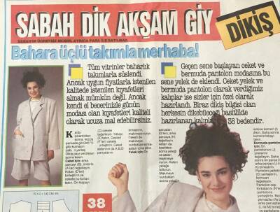 Sabah Gazetesi Sabah Dik Akşam Giy Eki -Bahara Üçlü Takımlarla Merhaba GZ36702 - 1
