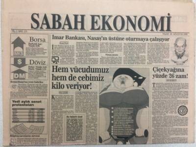 Sabah Gazetesi Sabah Ekonomi Eki 30 Ağustos 1992 - İmar Bankası Nasaşın Üstüne Oturmaya Çalışıyor GZ34361 - 1