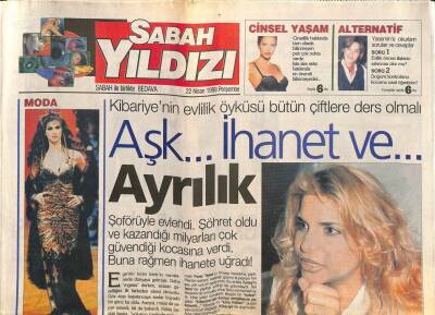 Sabah Gazetesi Sabah Yıldızı Eki 22 Nisan 1999 - Kibariyenin Evlilik Öyküsü Bütün Çiftlere Ders Olmalı GZ80231 - 1