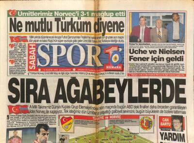 Sabah Gazetesi Spor Eki 10 Kasım 1993 - Barcelona Türklerin Lokumu Çok Ünlüdür.Galatasarayda Bizim İçin Böyle Bir Ekiptir GZ95062 - 1